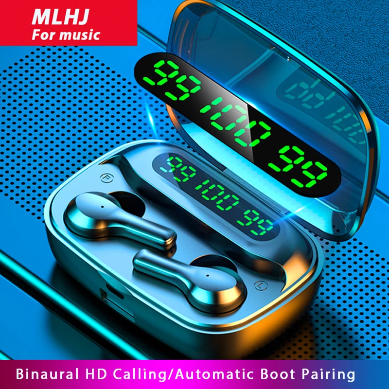 Беспроводные наушники с микрофоном MLHJ Bluetooth V5.0 спортивные водонепроницаемые Hi Fi