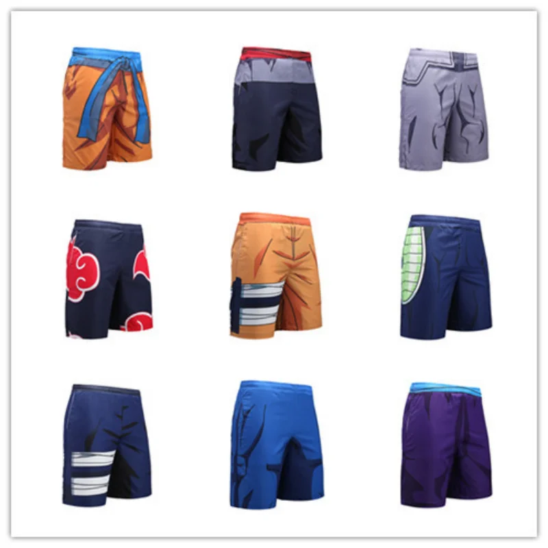 

Anime Son Goku Cosplay Cartoon 3D Beach Pants Men's Quick Dry Sports Couple's Digital Print Shorts