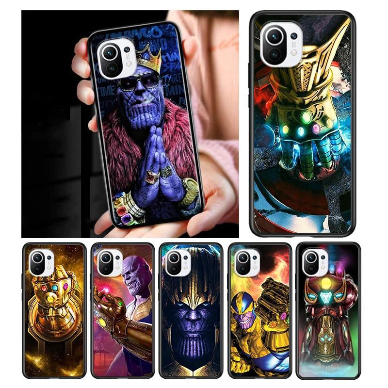 

Thanos marvel Avengers for Xiaomi Mi 11 10 Ultra 11T 10T Note10 Pro Lite 11i 10i 10S 5G Soft Black Phone Case Cover