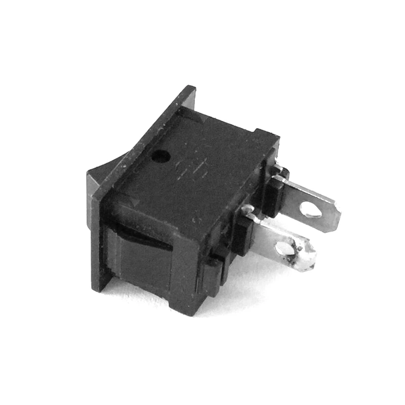 5 шт. мини клавишный переключатель защелкивающийся кнопочный черный SPST вкл./ВЫКЛ.