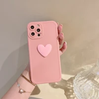 moskado tpu pink three dimensional love phone case for iphone 11 12 pro max 13 mini x xs max xr 7 8 plus mobile phone soft shell