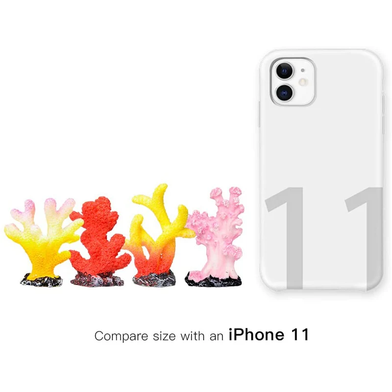 

Artificial Coral Aquarium Decoration Ornament Colorful Resin Coral Fish Tank Decor For Aquarium Miniature Garden Micro Landscape