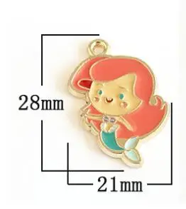 10 шт. цветная юбка принцесса русалка девушка мультфильм ожерелье Эмаль Бусины