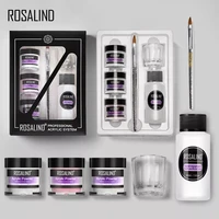 rosalind acrylic powder set nail kit 3 colors carving nail art gel for extension manicure tools set acrylic powder for nails
