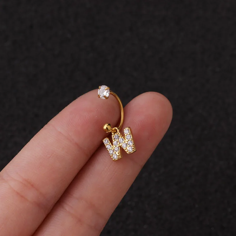 Кольцо из нержавеющей стали с 26 буквами и фианитами для женщин ювелирное