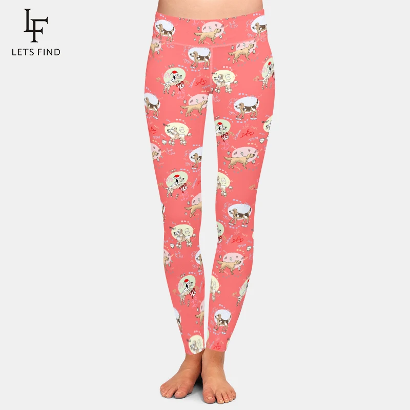 Милые ирландские Легинсы LETSFIND легинсы с высокой талией далматинской тематикой и