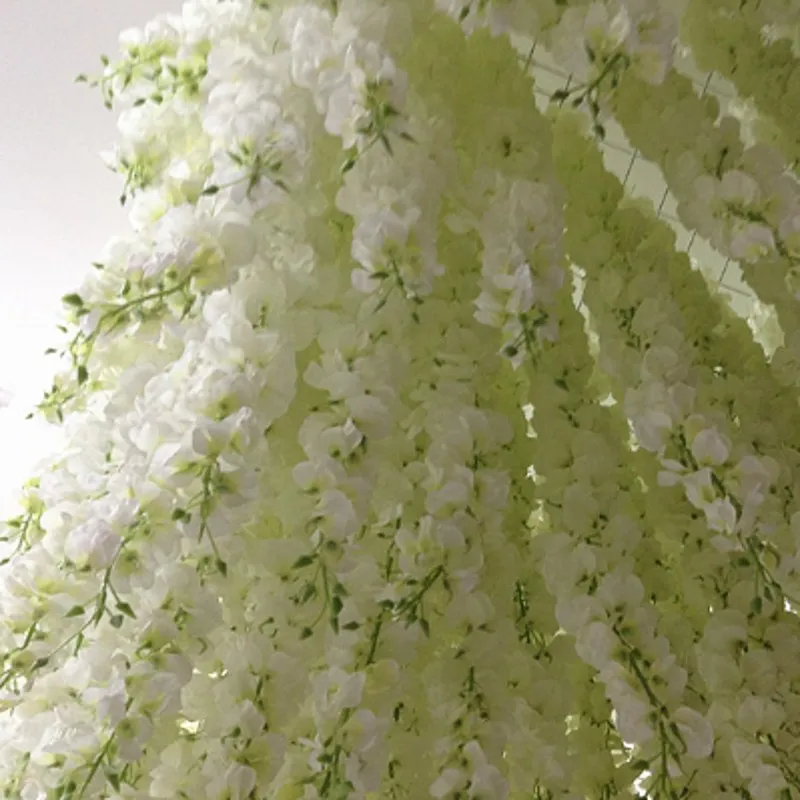 Искусственный цветок Виноградная лоза 120 см длинные шелковые белые цветы