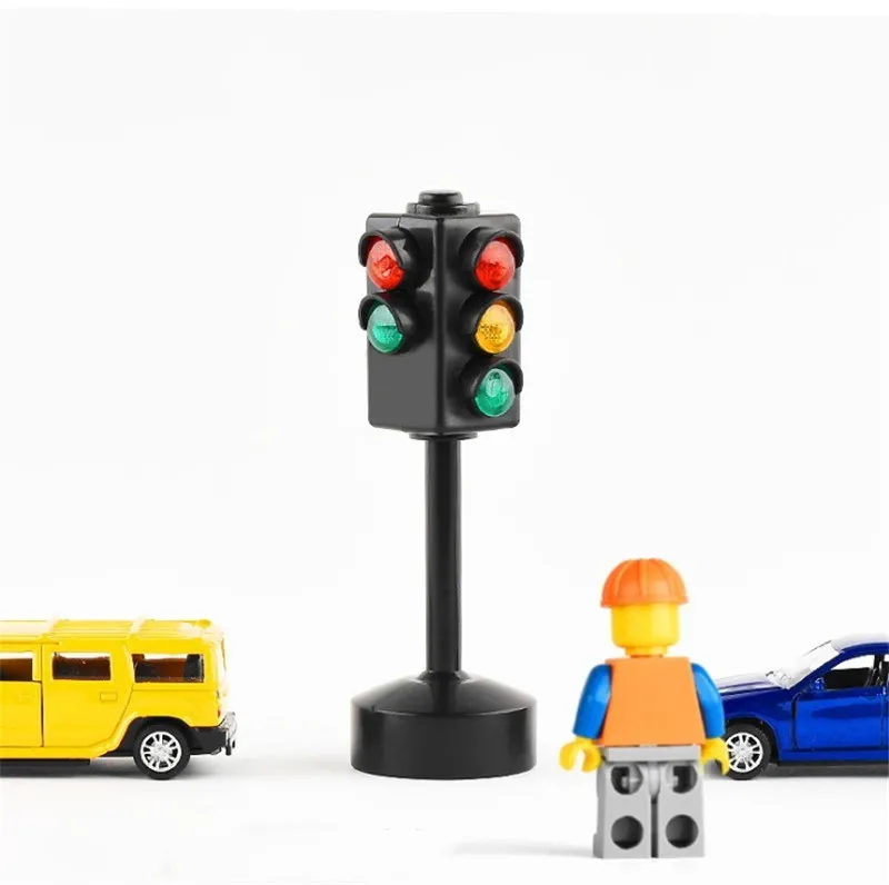 

Mini Traffic Signs Road Light Block with Sound LED Children Safety Kids Education Toys Perfect Gifts for Birthdays Holidays Toys