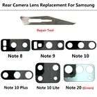 Стекло для задней камеры Samsung Note 10 Plus, 10 Lite, 20 Ultra, Note 8, 9, инструменты для ремонта и замены