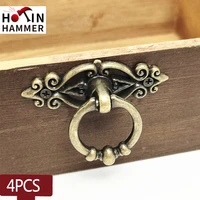 4pcs retro zinc alloy kitchen vintage drawer knobs cabinet door furniture knobs hardware cupboard antique carved handle