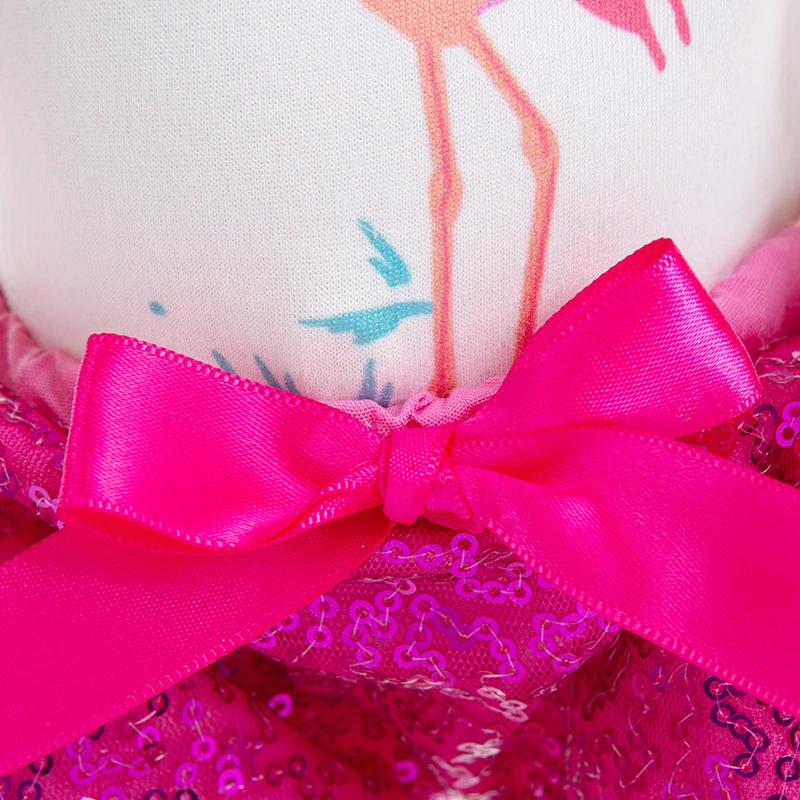 

Doll Clothes Baby New Born Fit 18 inch 43cm Doll Hair Belt Three Piece Flamingo Skirt Suit Accessories For Baby Birthday Gift