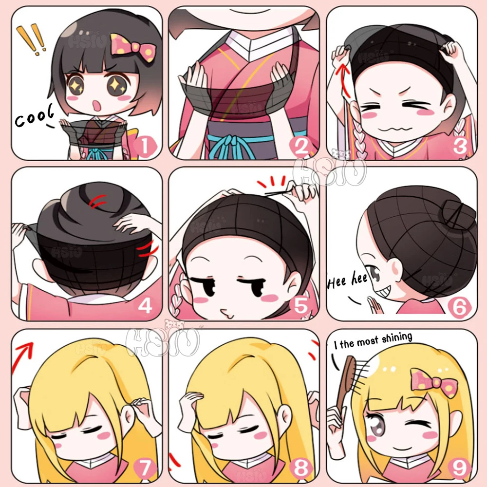 Парик для косплея Toshirou Midare парик HSIU Touken Ranbu онлайн костюма парики костюмы на