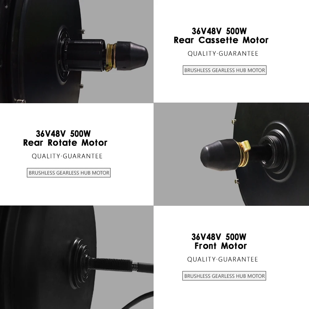

Electric Bicycle Front Wheel 36V 48V 500W Rear Freewheel / Cassette Ebike Brushless Non-gear Hub Motor E-Bike Conversion Engine