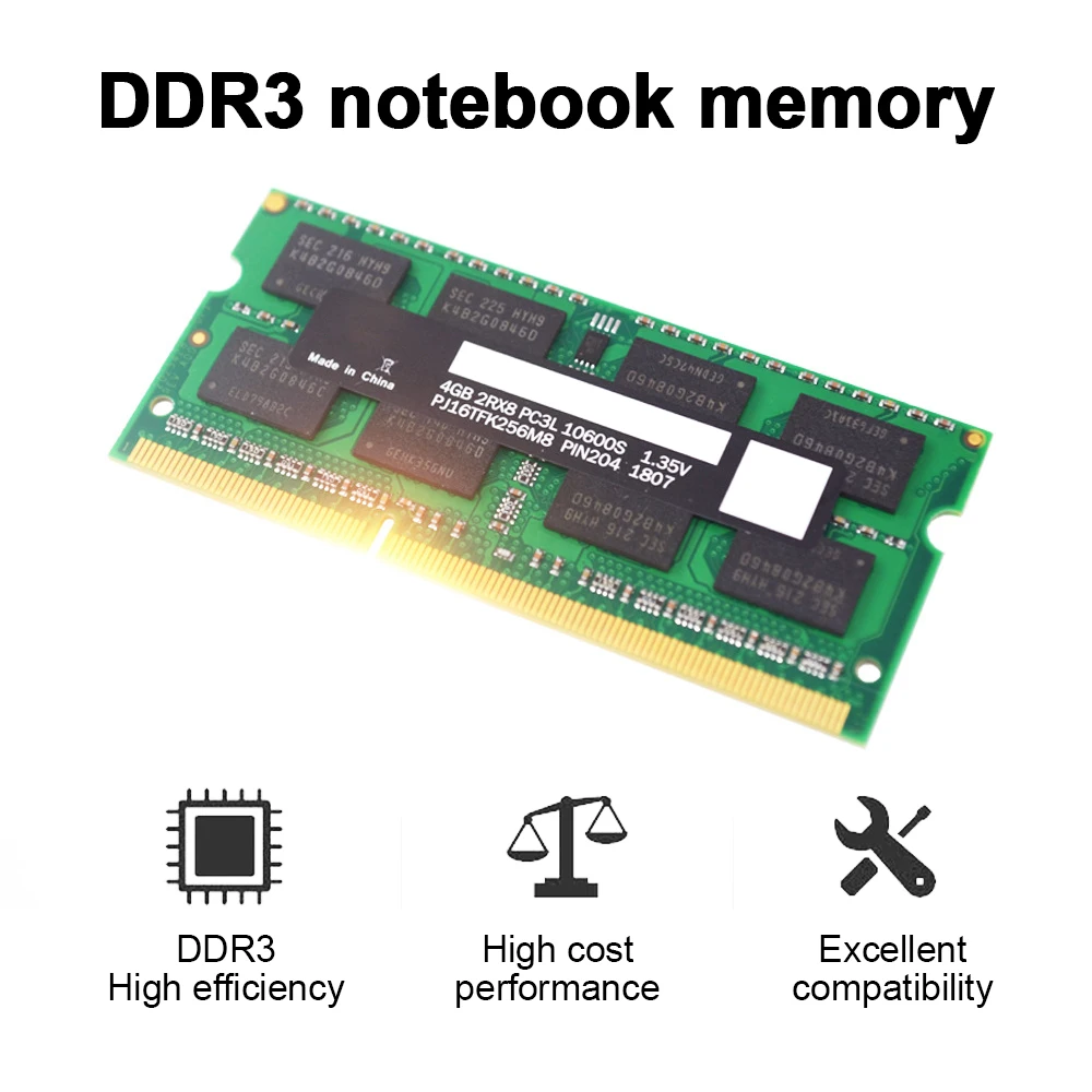 

Высокоскоростная лента для оперативной памяти DDR3, 4 Гб, 1600 МГц, 1,35 в