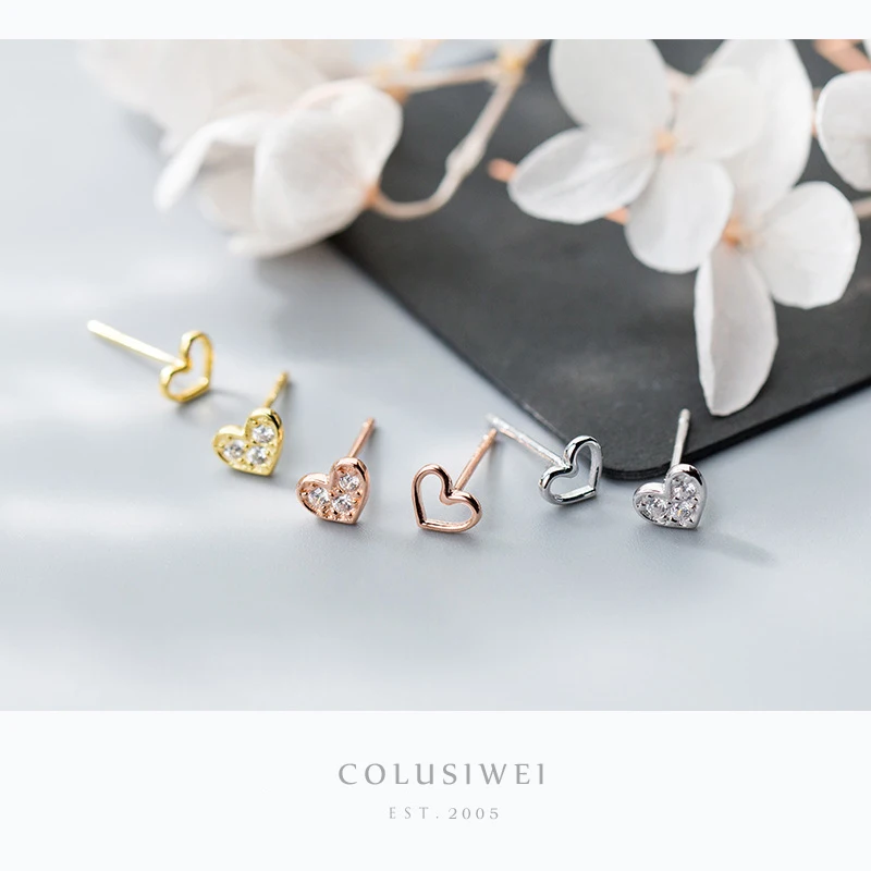 Colusiwei романтическое Новое серебро 925 пробы прозрачное цирконовое сердце