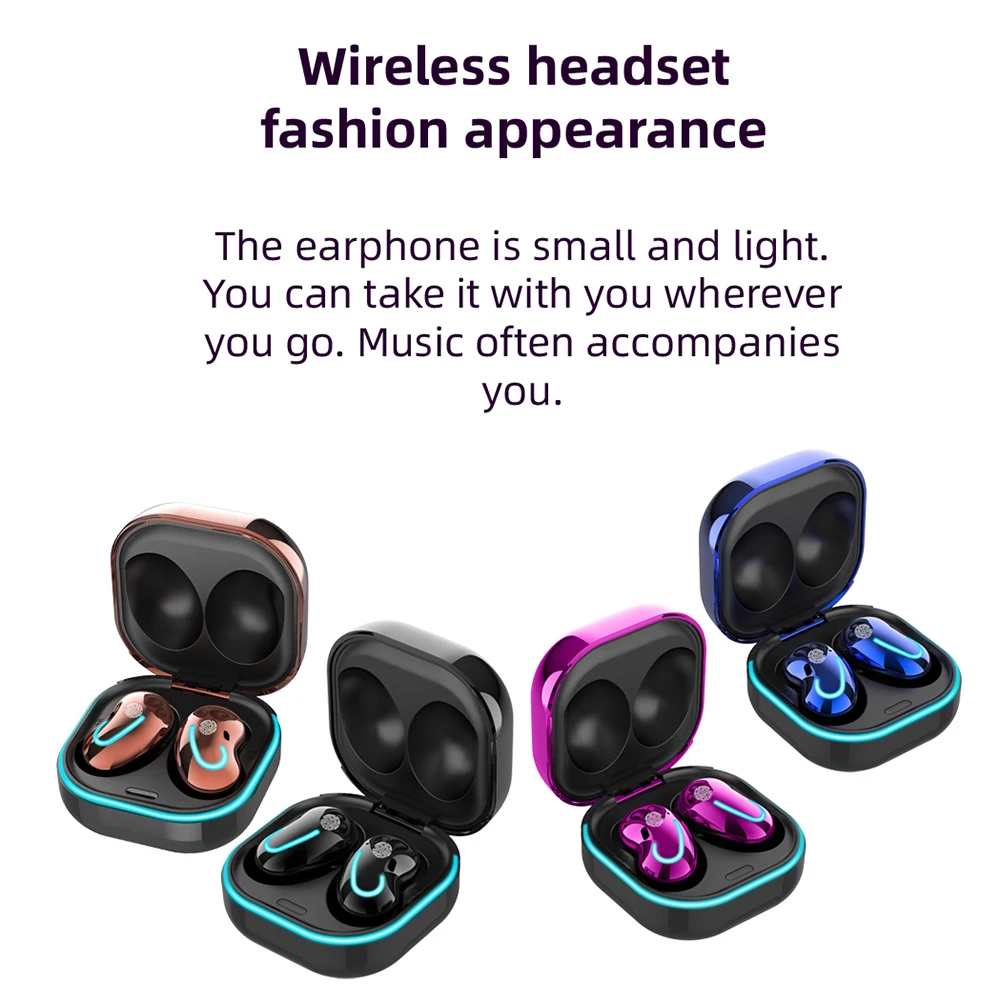 

S6 TWS Earbuds Bluetooth-compatible 5.1 Earphones True Wireless Stereo Mini Headphones with Charging Case Mircophone