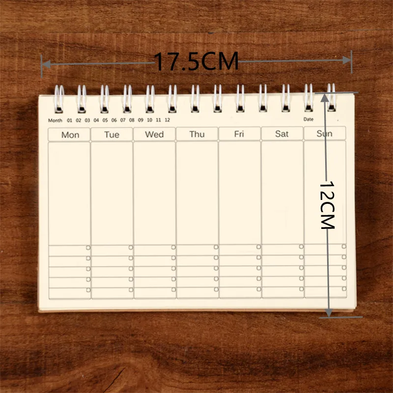 Портативный Еженедельный планировщик с милыми животными 2020 2021 ежедневник журнал