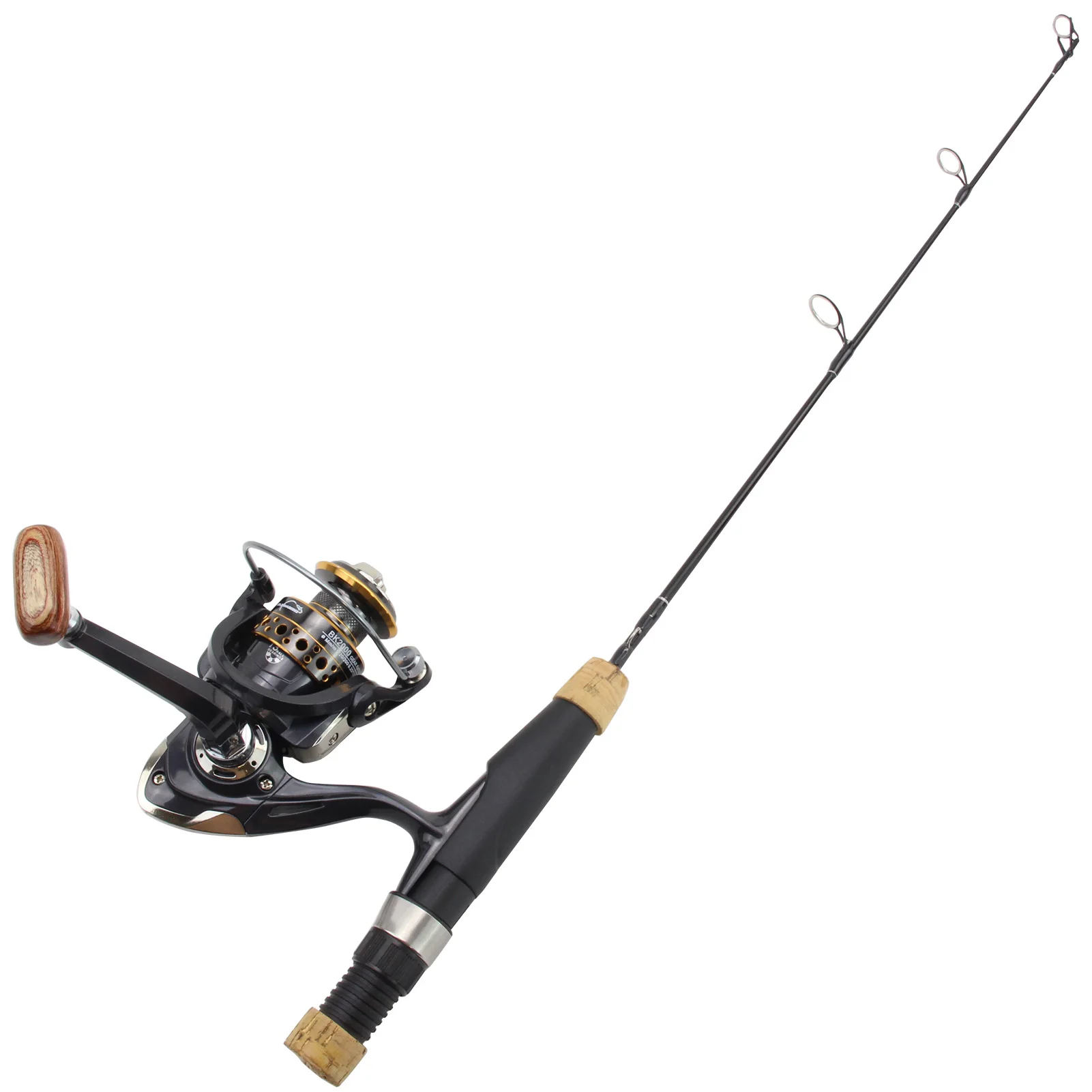 Акция! 59 см удочка для зимней рыбалки подледной карбоновый материал дорожный