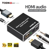 todn hdmi audio video splitter 5 1 digital audio converter toslink 3 5mm aux jack output