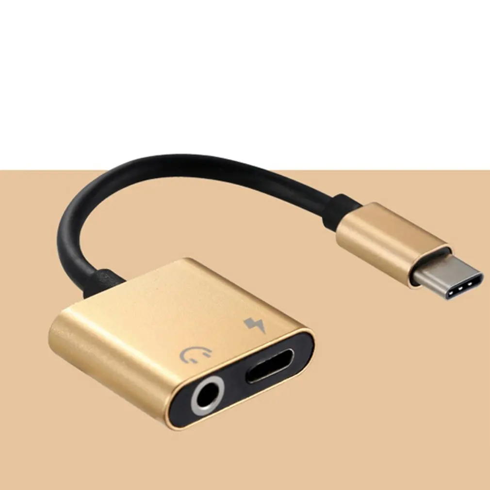 Кабель Переходник USB C на Jack 3 5 Тип адаптер 2 в 1 usb мм аудио преобразователь для