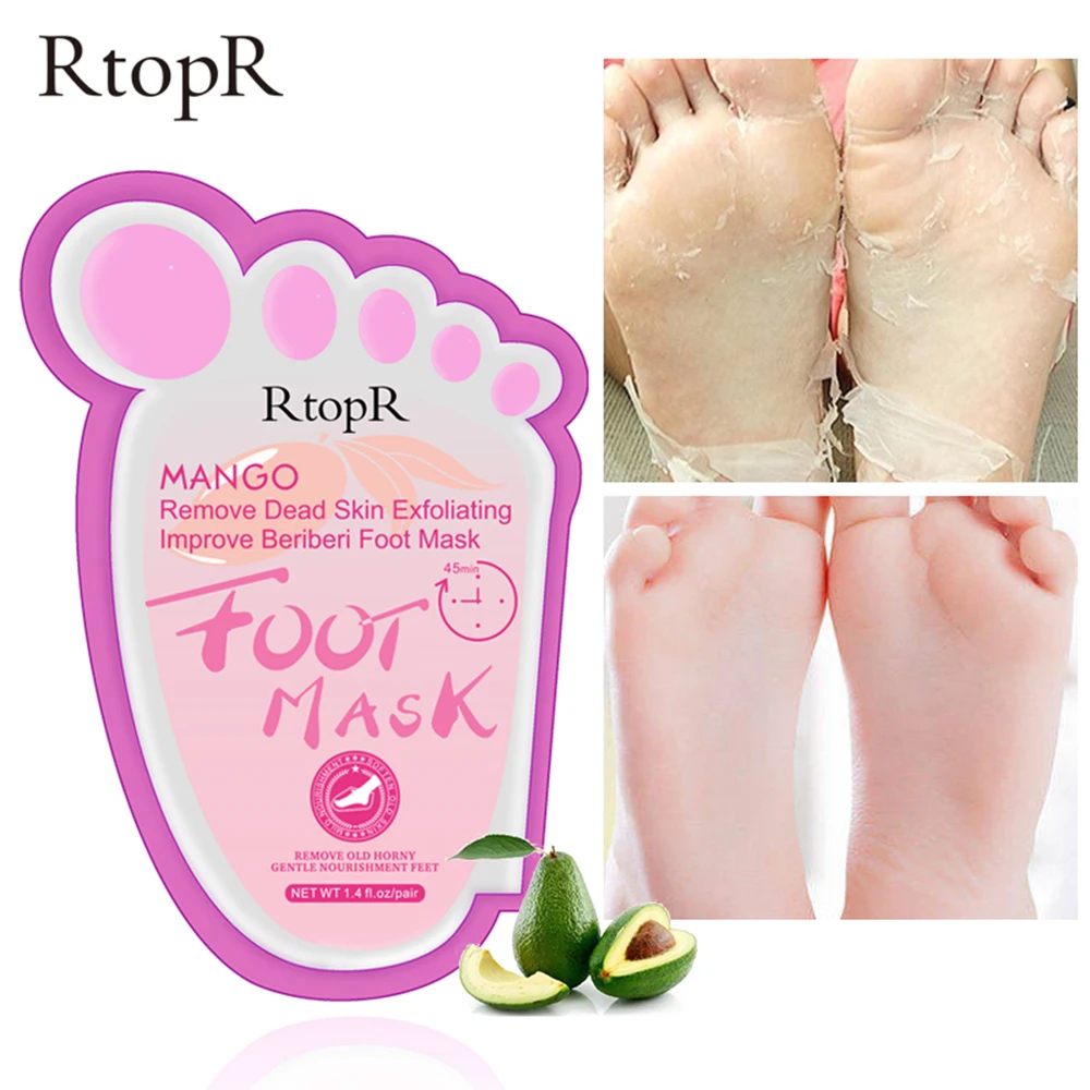 

2pcs=1pair Exfoliating Foot Mask Foot Patch Magic Skin Peeling Dead Skin Feet Mask Socks Sosu Socks for Pedicure Socks Cream