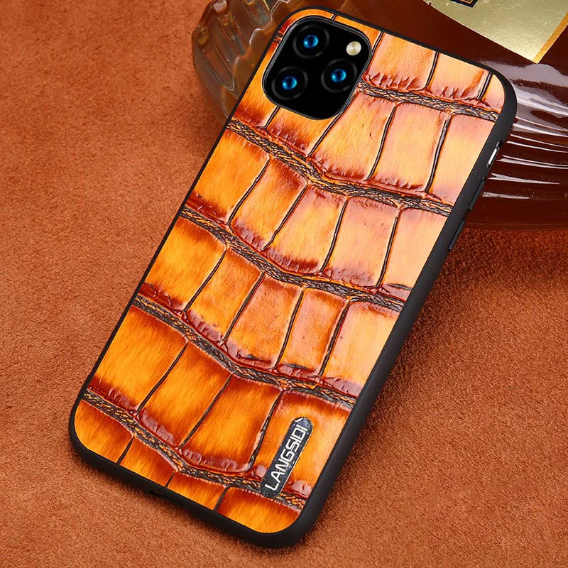Чехол для смартфона из натуральной воловьей кожи iPhone 12 Mini 11 Pro Max X XS XR 8 6 6s 7 plus 5S se