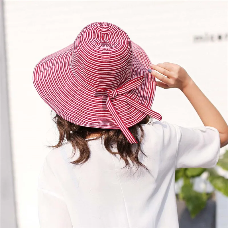 Солнцезащитные шляпы 2020 новая пляжная кепка шляпа от солнца Складная полосатая