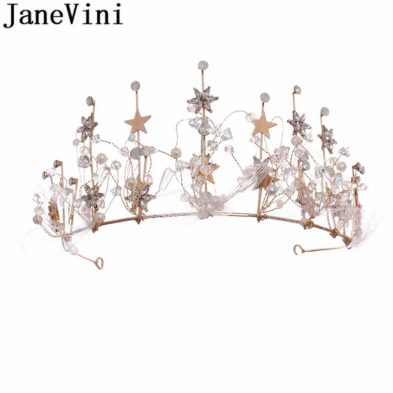 Тиары-короны с жемчугом в стиле барокко для невесты | Украшения и аксессуары