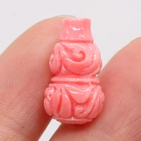 10pcs small beads pink vase shaped coral through hole bead pendant for jewelry making diy necklaces earrings accessories 12x20mm