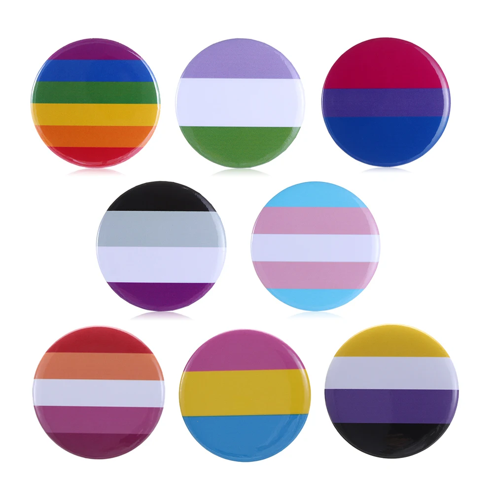 Pride Радуга гей значки с флагом жестяной значок поддержка геев лесбиянок