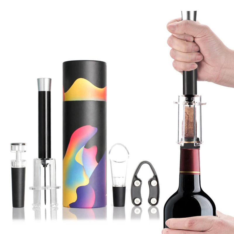 

Wine Bottle Opener Air pump Corkscrew Air Pressure Vacuum Red Wine Corkscrew Pin Type Wine Cork Cap Opener Set Party Accessories