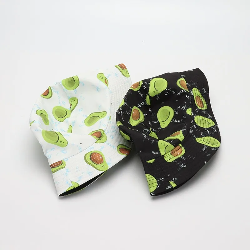 

YQYXCY Summer Bucket Hat For Men Women Unisex Fashion Fruit Print Cotton Bob Panama Cap Foldable Girls Sun Hat Beach Fisherman