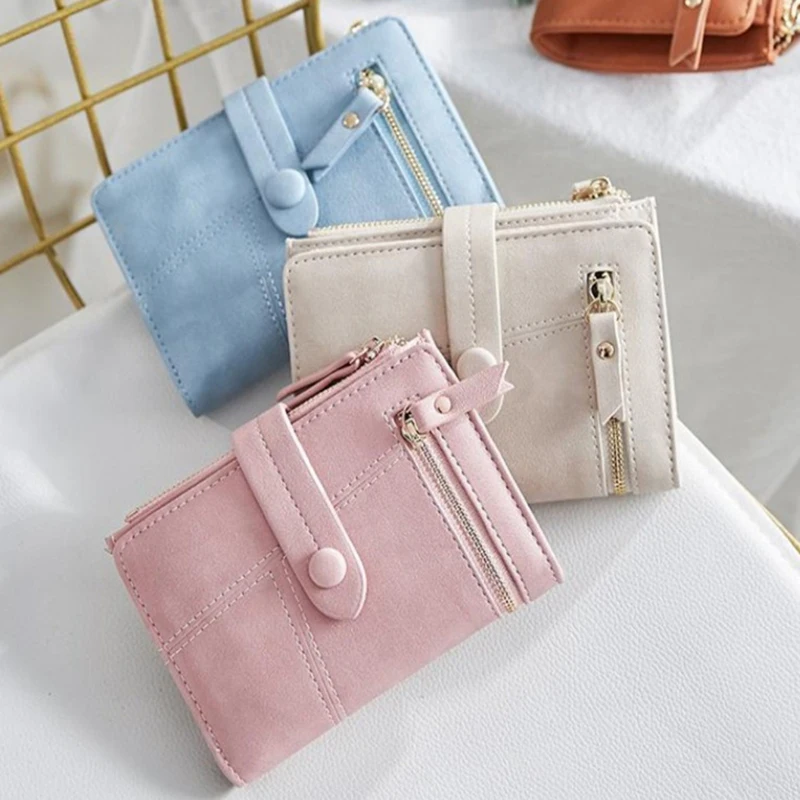 

PU Leather Women Wallet Female Short Clutch Lady Short Mini Wallet Small Folding Female Coin Wallet Card Holder