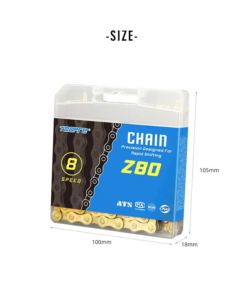 

Toopre HOT Road MTB Parts Bicycle Chain 6 7 8 9 10 11Speed Velocidade MTB Chains 116L Gold Missing Link Full plating anti-rust