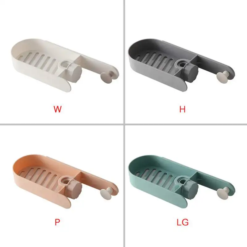 

Sink Faucet Sponge Holder Kitchen Faucet Drain Rack Soap Rag Organizer Storage Shelf