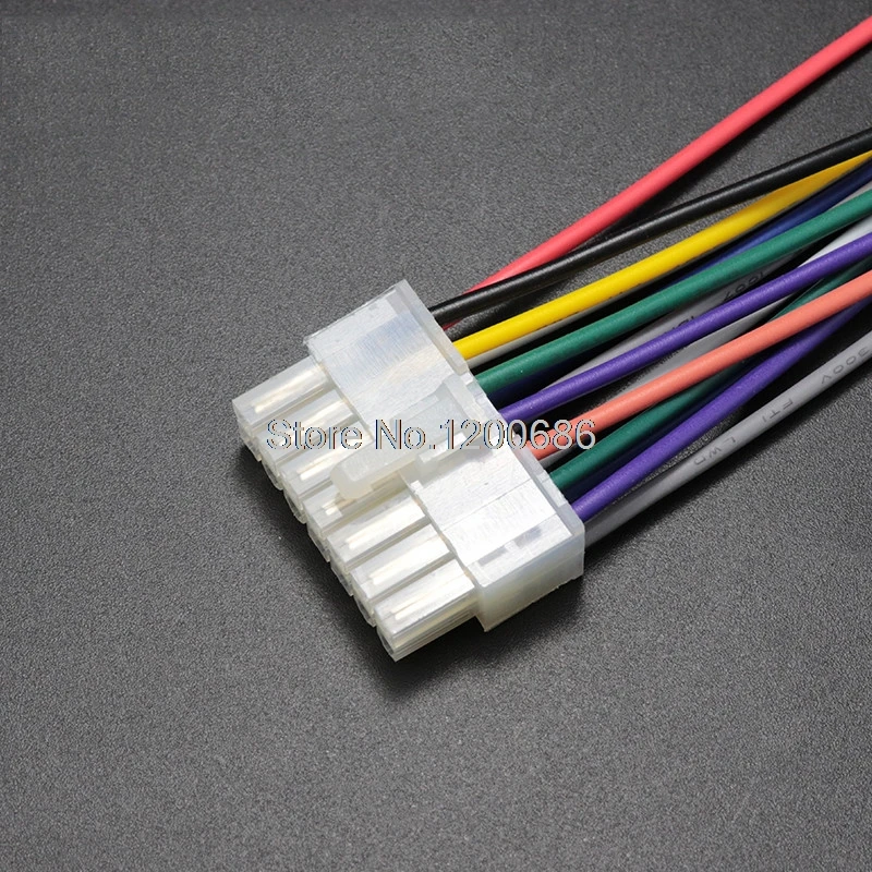 14PIN 18AWG 30 см 5557 14R Micro Fit 4 2 2x7pin 39012140 14 контактный Molex 2х7pin 14p провод|Монтажный жгут| |