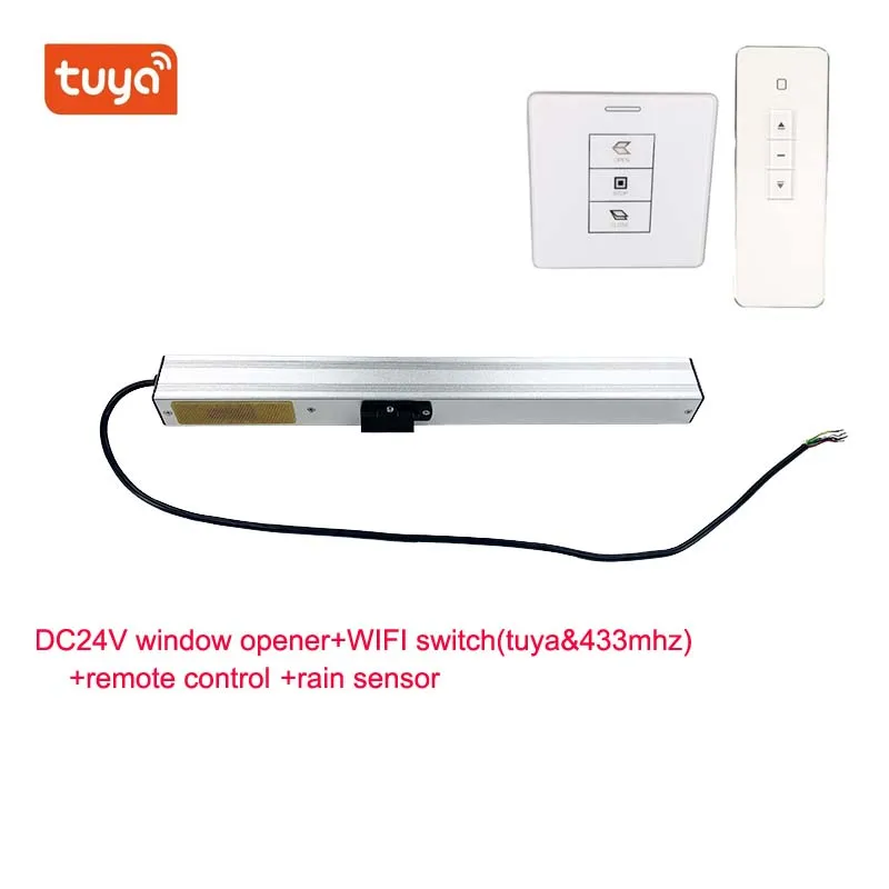Встроенный датчик дождя цепочка Открыватель окна управление Tuya RF433