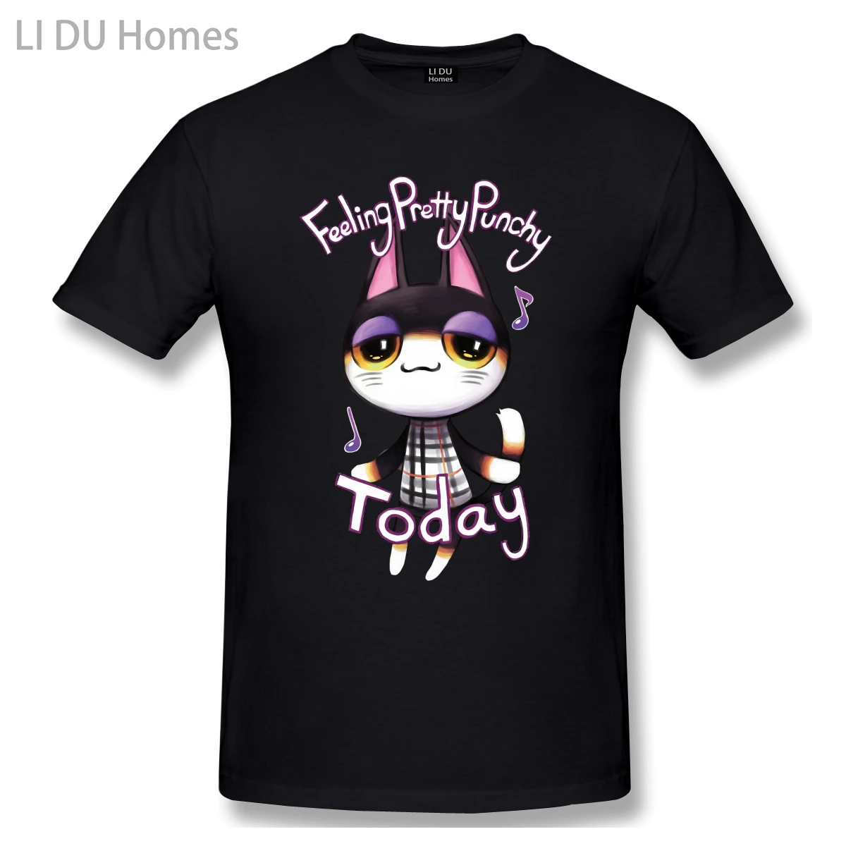 

LIDU T-Shirt for Men Feeling Pretty Punchy Today 100% Cotton animal crossing new horizons T Shirt Funny Plus Size Clothes