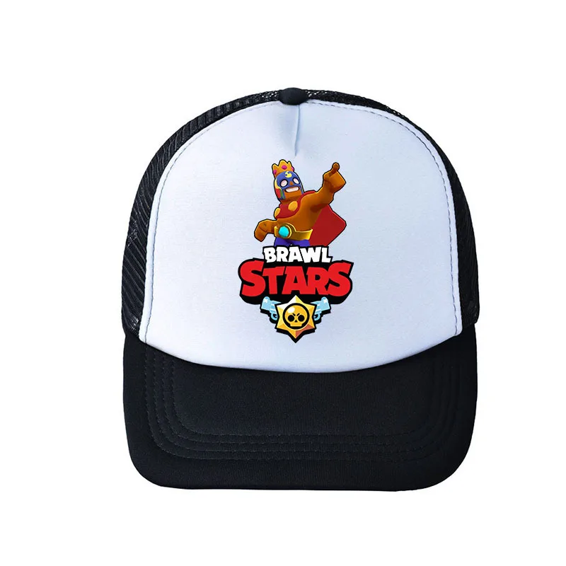 Braw stars бейсбольная кепка мультяшная хлопковая Повседневная шляпа для мужчин и женщин дышащая Летняя Сетка Солнцезащитная шляпа регулируемая бейсболка хип хоп Кепка Gorras - Цвет: E4