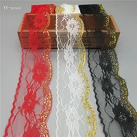 beautiful 5 yardslot lace ribbon tape 60mm quality lace trim diy embroidered lace for sewing decoration african lace fabric