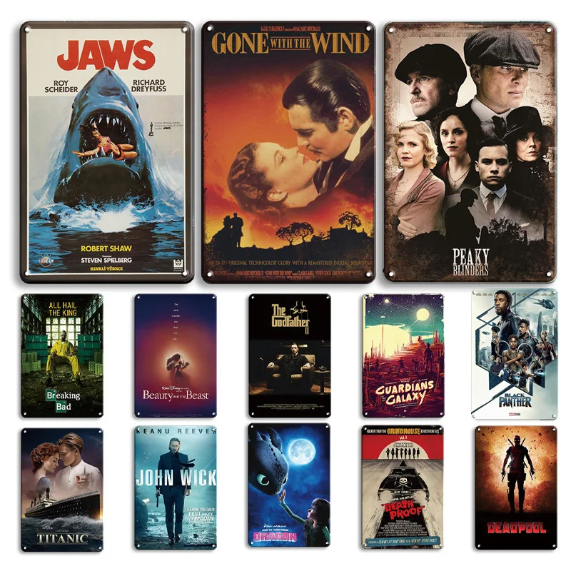 

Film Poster Metal Plate Vintage Godfather Cinemas Tin Sign Retro Wall Sticker Decorative Plaque Shabby Chic Movie Home Decor