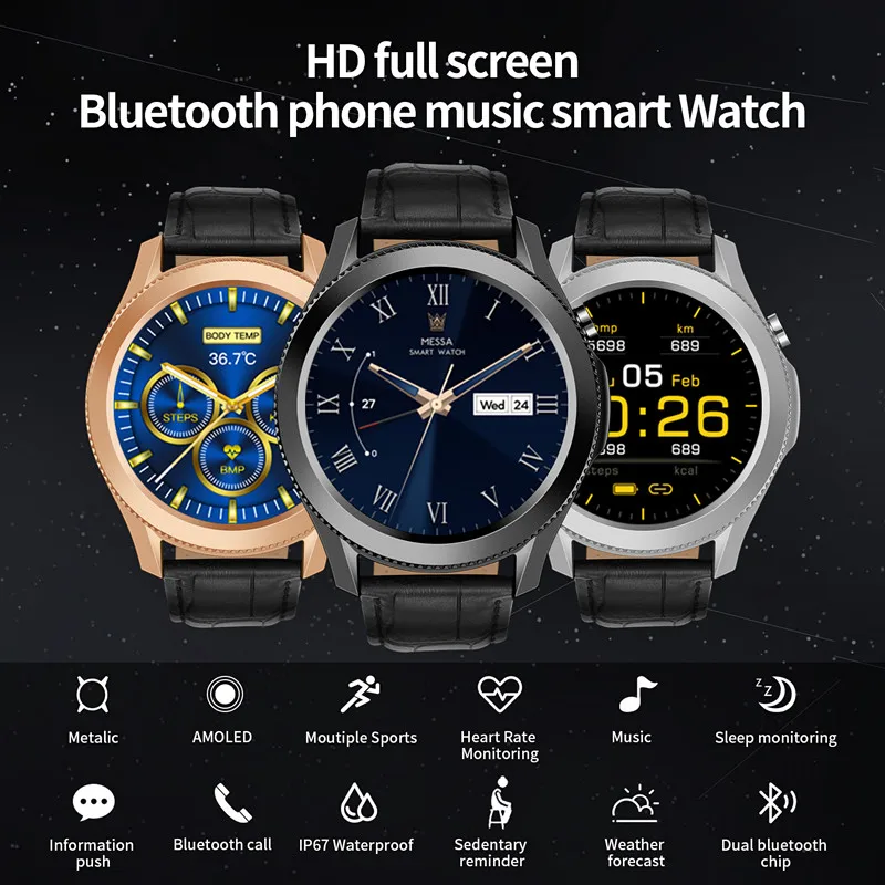 

Смарт-часы Galaxy W3 мужские, 1,28 дюйма, водостойкие, IP67