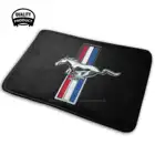 Мустанг эмблема  Темная одежда мягкий дом семья Противоскользящий коврик ковер эмблема ретро