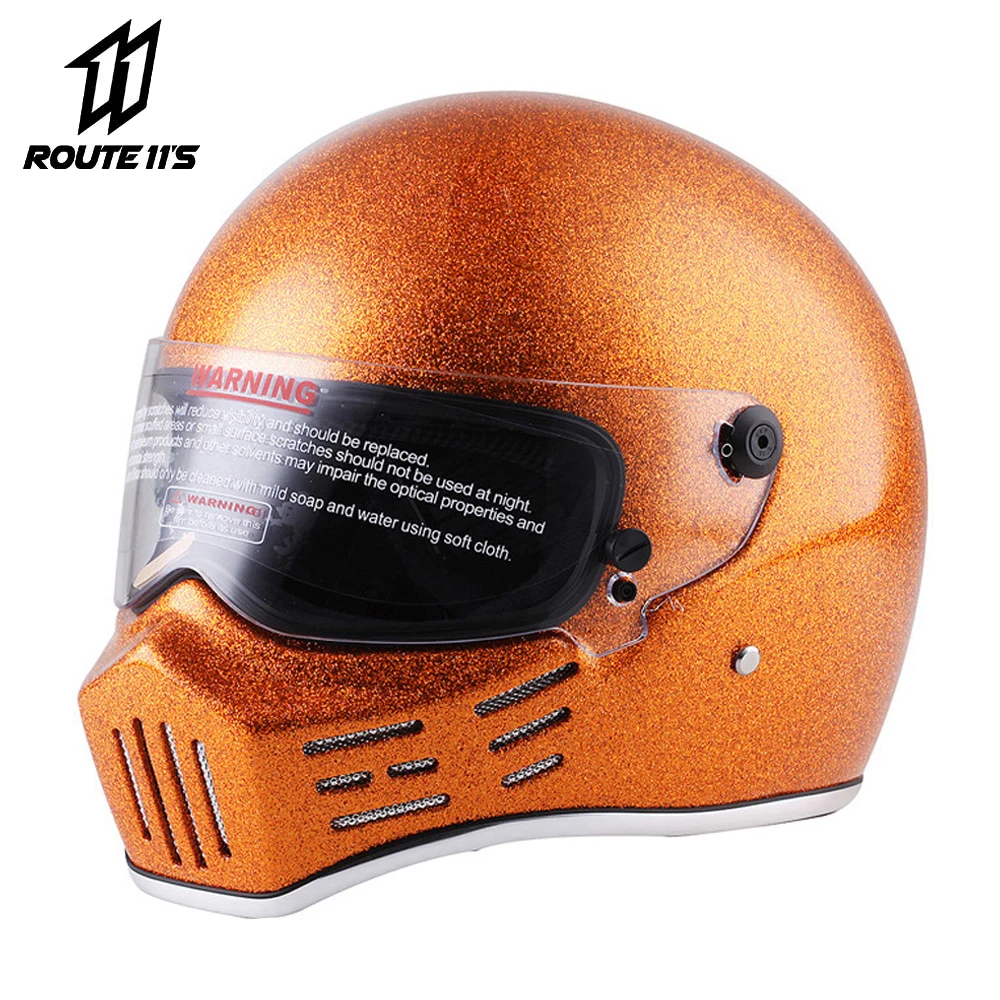 

Мотоциклетный шлем LVCOOL, гоночный шлем для мотокросса, на все лицо, винтажный, ретро, сертификация в горошек