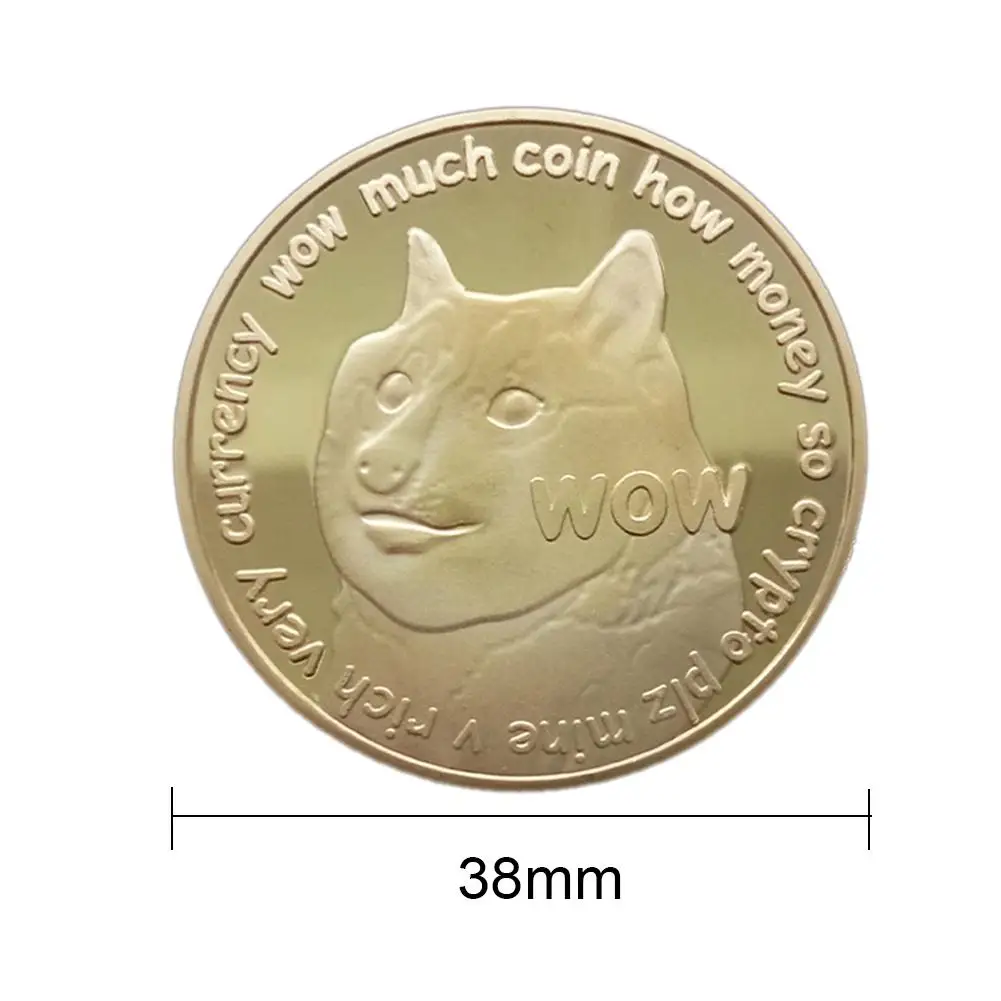 1 шт Dogecoin памятная монета виртуальная валюта Золотая Горячая DOGE художественная
