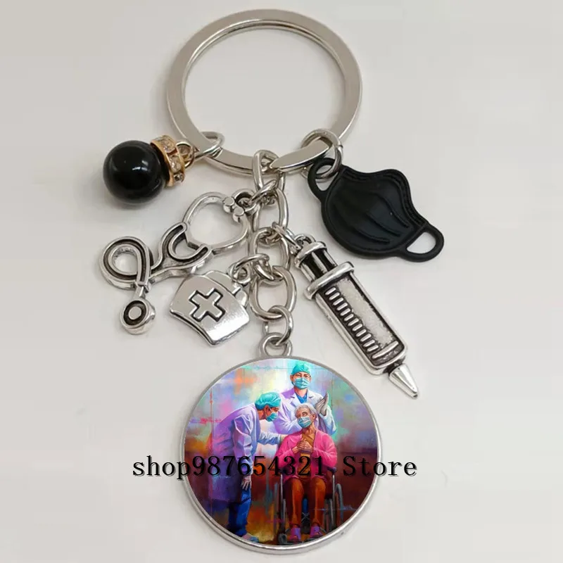 Новый Доктор картина маслом ангел медсестра искусственная подвеска брелок Врач
