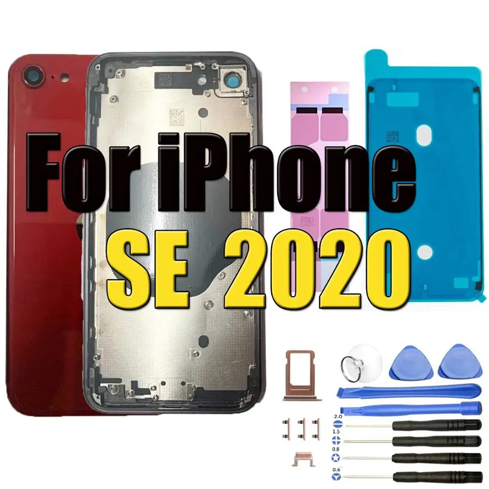 

Высококачественный корпус для iPhone SE 2020, задняя крышка батарейного отсека, стеклянная дверь, корпус для iPhone A2275,A2298,A2296, все перевозчики
