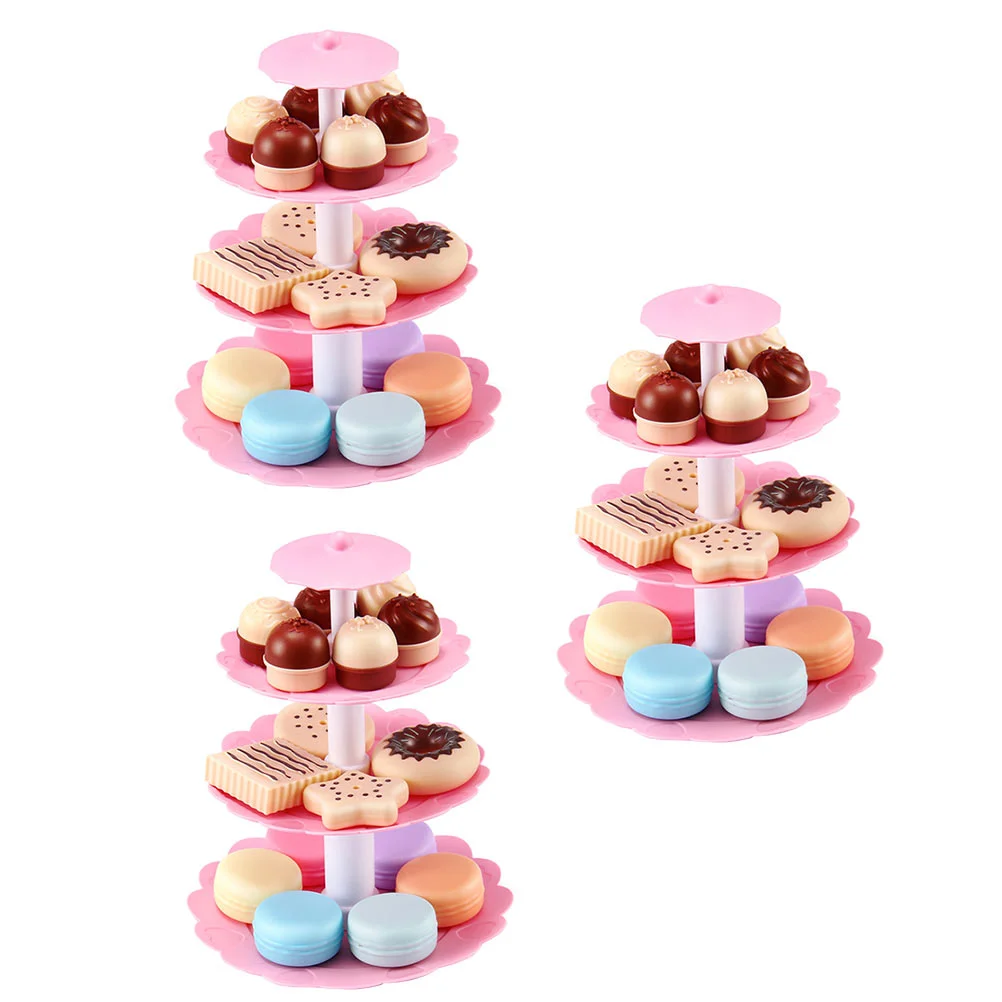 

3 Sets Kids Simulation Dessert Cake Toys Funny Girls Playhouse Plaything