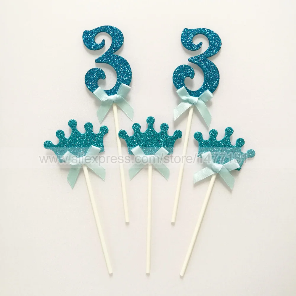 Набор из 24 штук с блестками и цифрами 3 для детей в возрасте лет | Дом сад