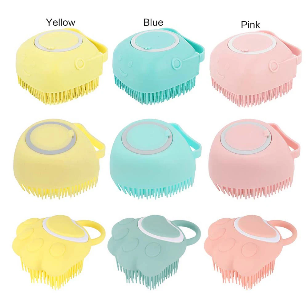 

Pet Dog Shampoo Brushes Silicone Cat Massager Brush Dog Bath Comb Grooming Scrubber Brush Multifunction Hair Scalp Bath Brushes